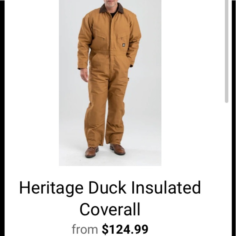 Heritage Duck Insulated Coveralls-Large Regular